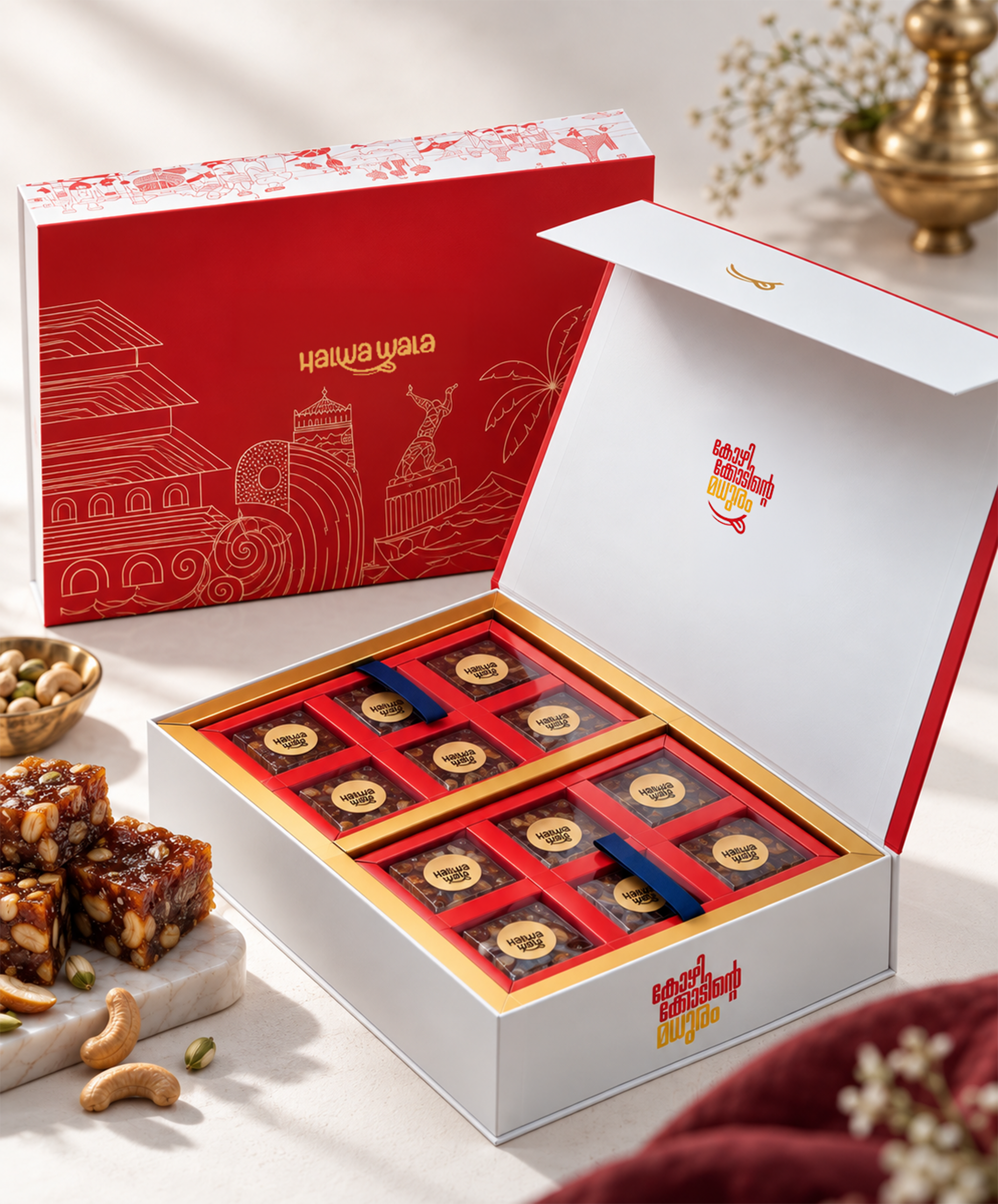 12 variety Kozhikoden Halwa Gift Box 1kg